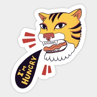 Hungry tiger Sticker